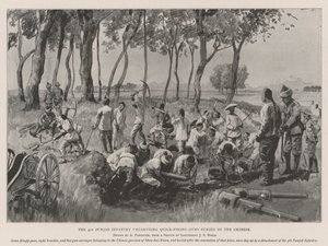 The 4th Punjab Infantry Unearthing Quick-Firing Guns Buried by the Chinese